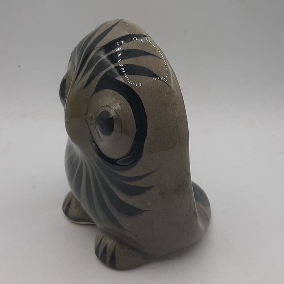 Vintage Owl Tonala Mexican Folk Art Hand Painted Ceramic Pottery Mid Century 5” - Picture 2 of 7